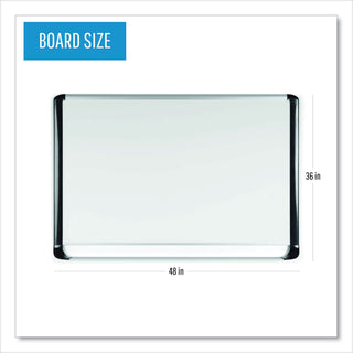 Gold Ultra Magnetic Dry Erase Boards, 48 x 36, White Surface, Black Aluminum Frame - 