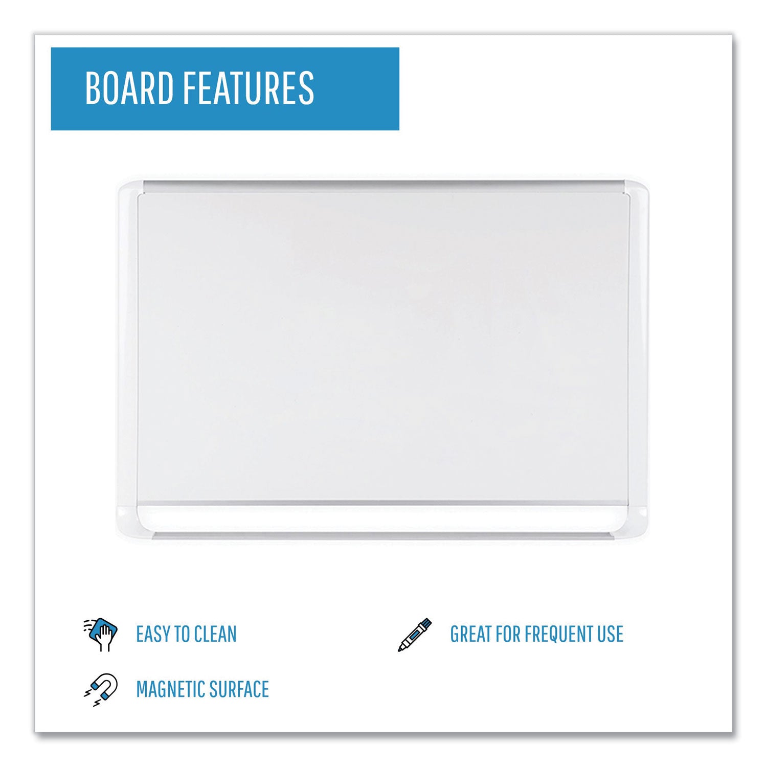 Gold Ultra Magnetic Dry Erase Boards, 48 x 36, White Surface, White Aluminum Frame - 