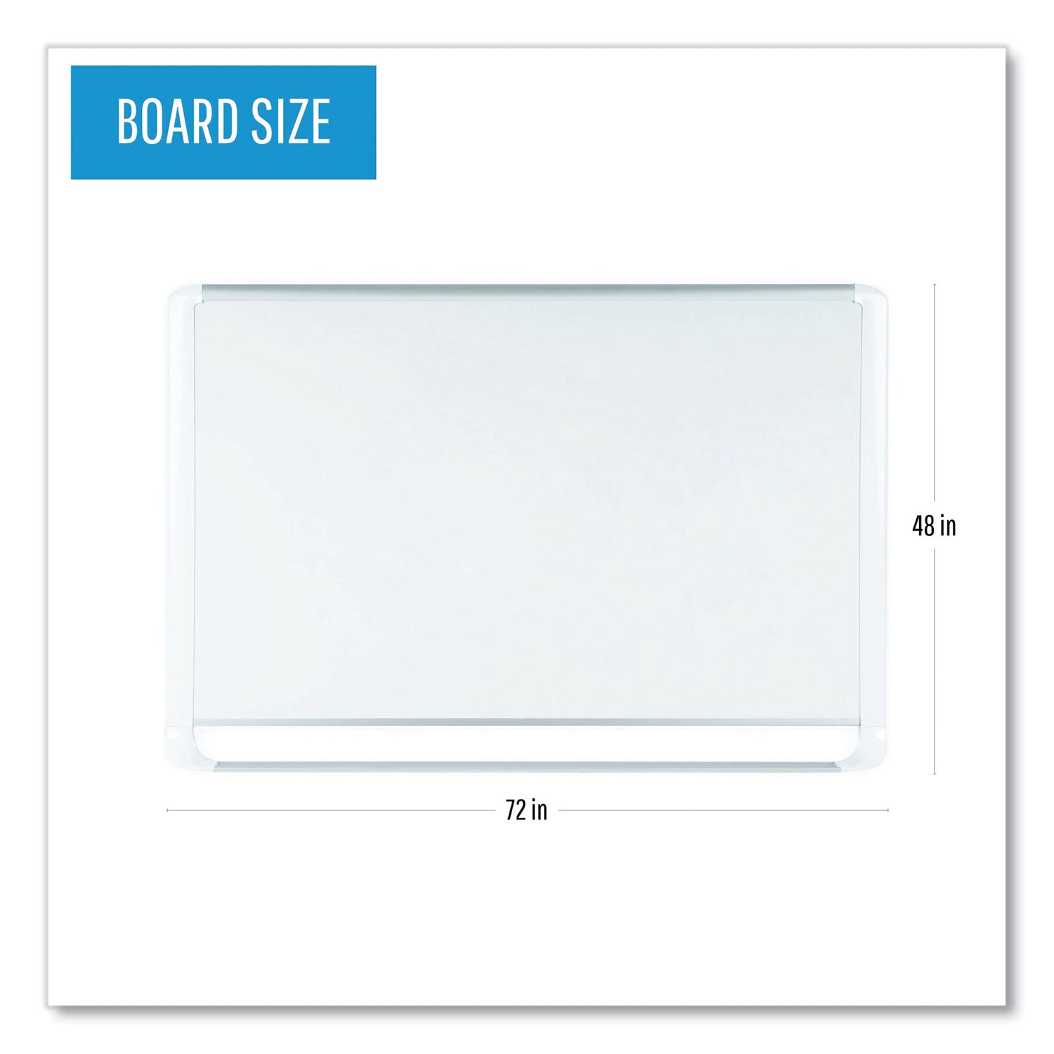 Gold Ultra Magnetic Dry Erase Boards, 72 x 48, White Surface, White Aluminum Frame - 2