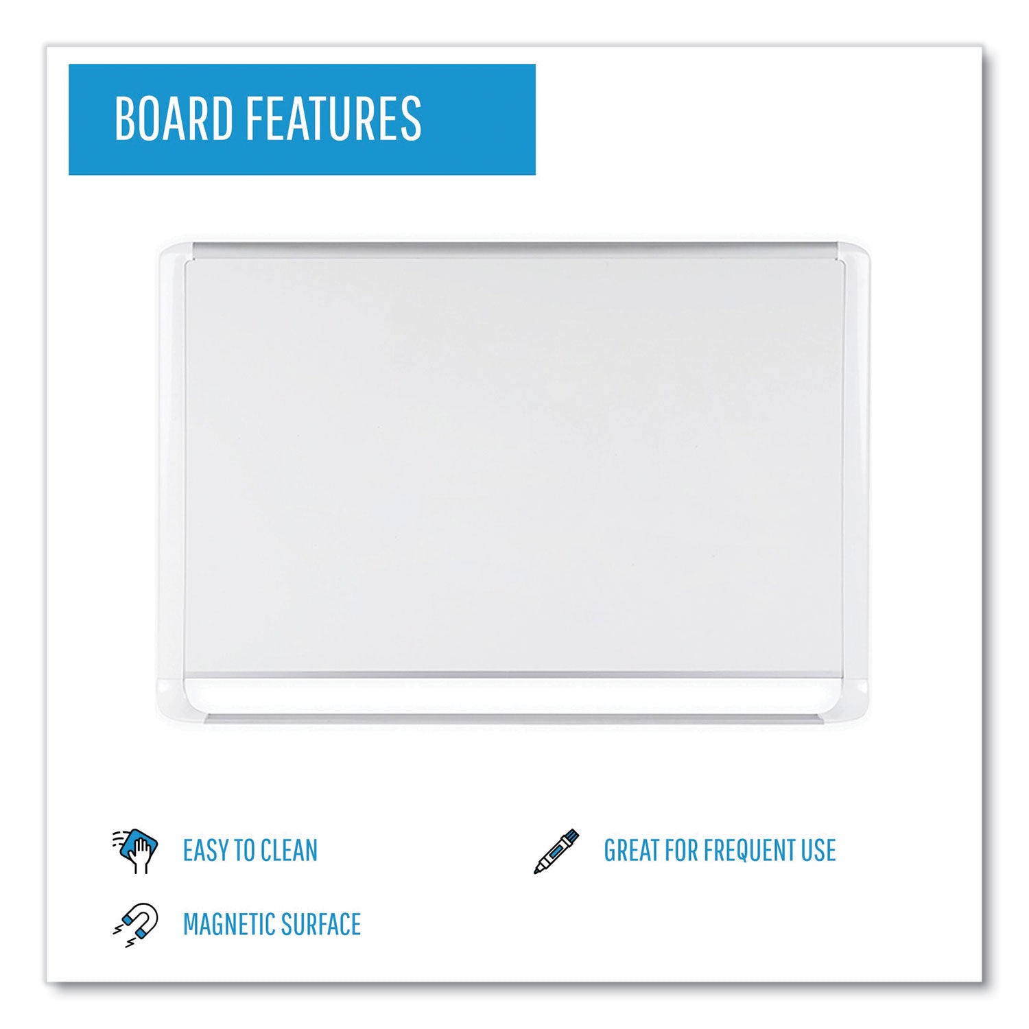 Gold Ultra Magnetic Dry Erase Boards, 72 x 48, White Surface, White Aluminum Frame - 4