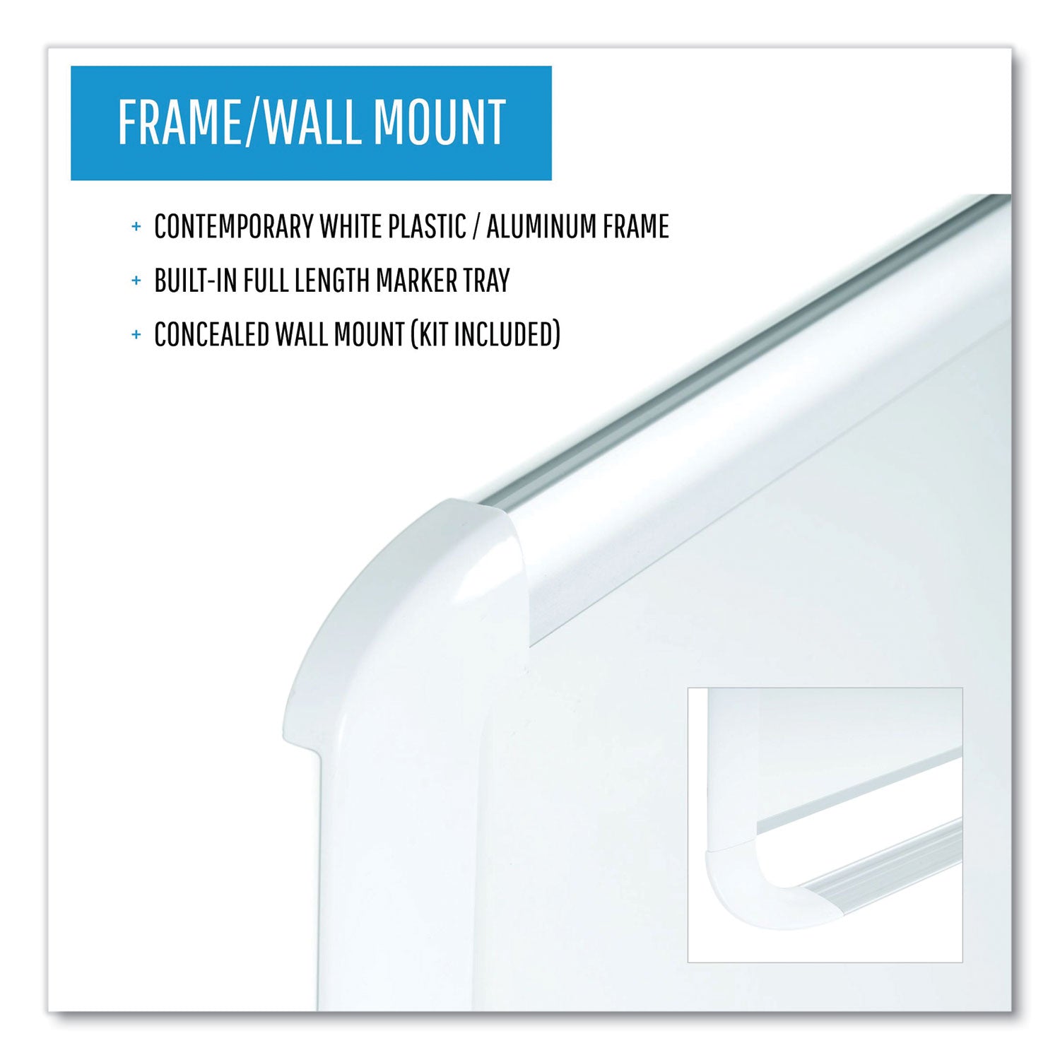 Gold Ultra Magnetic Dry Erase Boards, 72 x 48, White Surface, White Aluminum Frame - 5