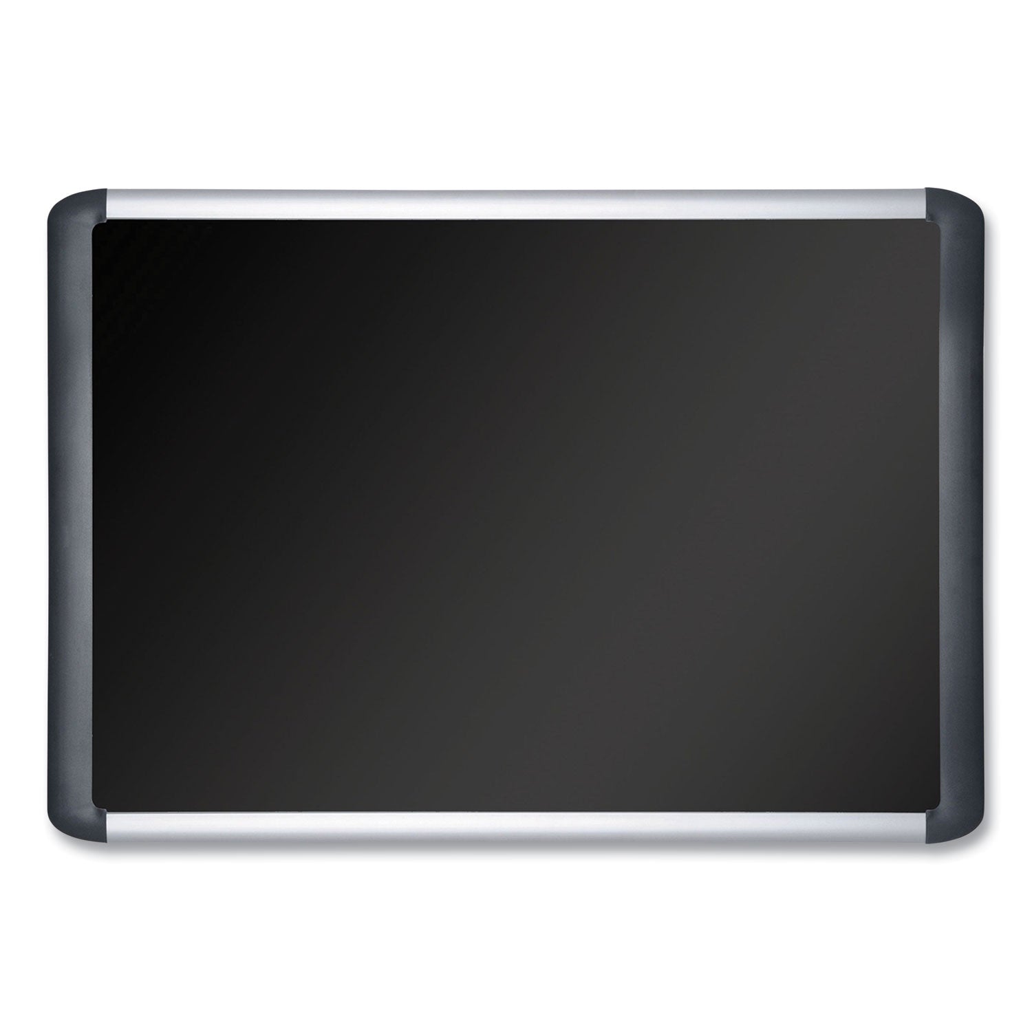 Soft-touch Bulletin Board, 72 x 48, Black Fabric Surface, Aluminum/Black Aluminum Frame - 