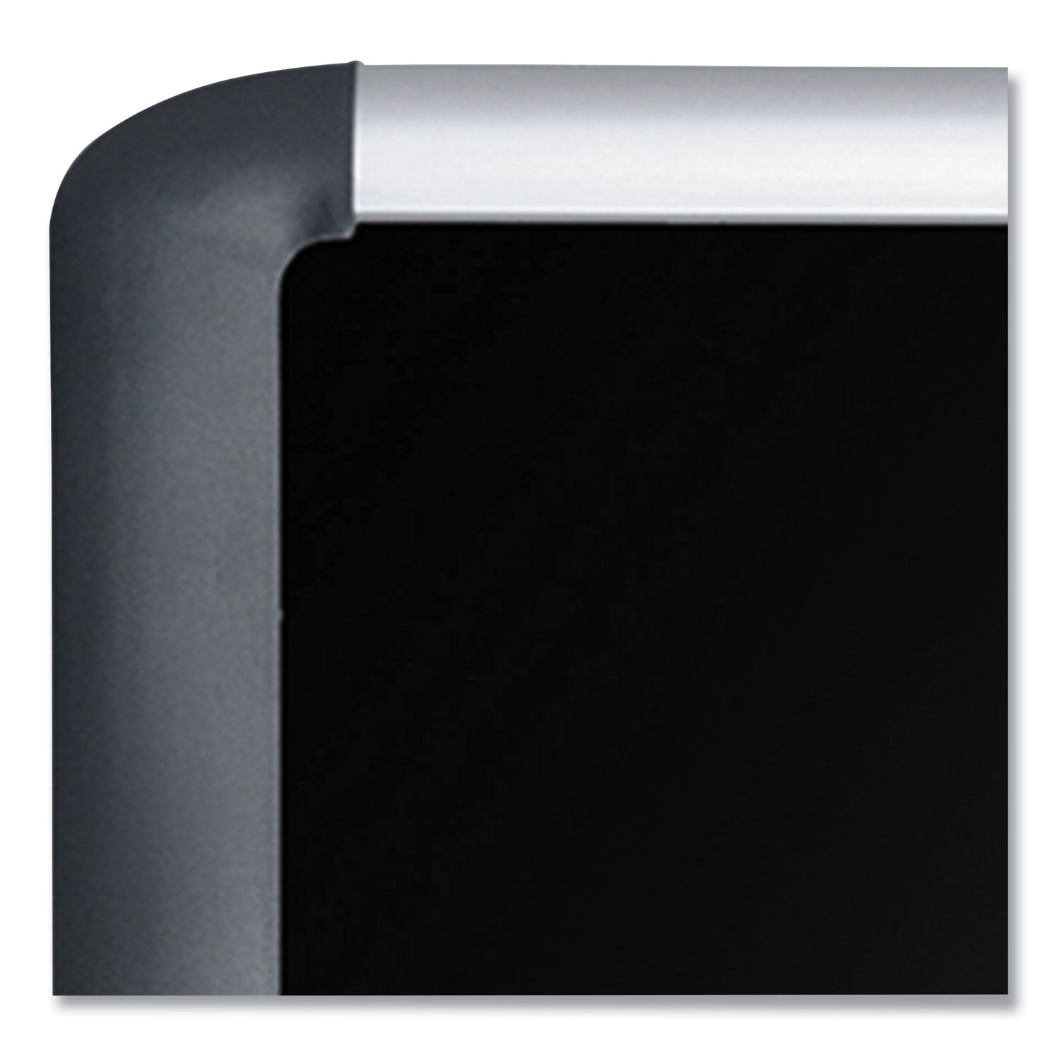 Soft-touch Bulletin Board, 72 x 48, Black Fabric Surface, Aluminum/Black Aluminum Frame - 
