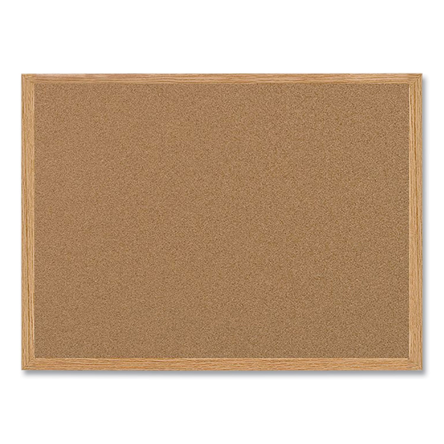 Earth Cork Board, 36 x 24, Tan Surface, Oak Wood Frame - 