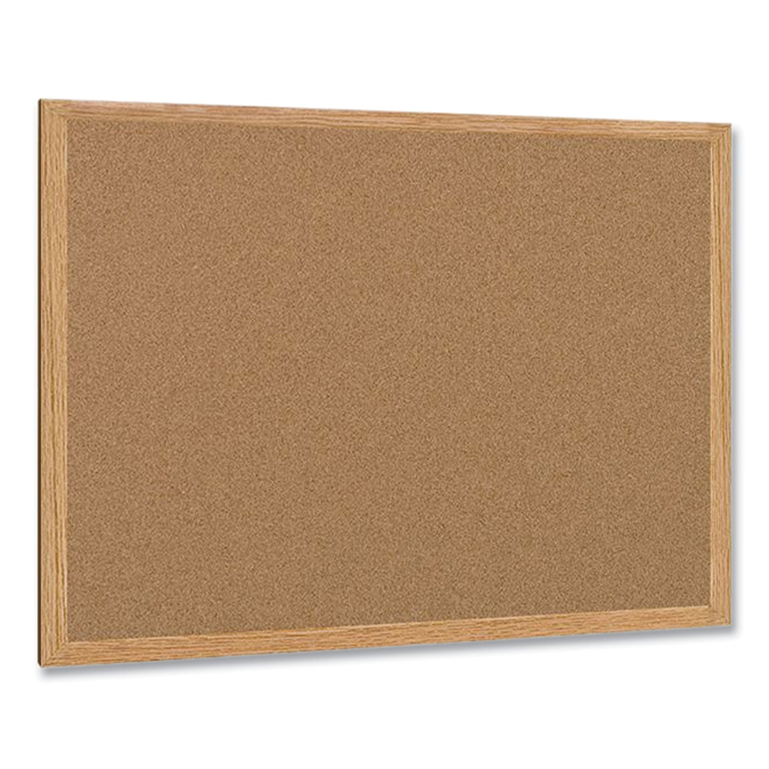 Earth Cork Board, 36 x 24, Tan Surface, Oak Wood Frame - 
