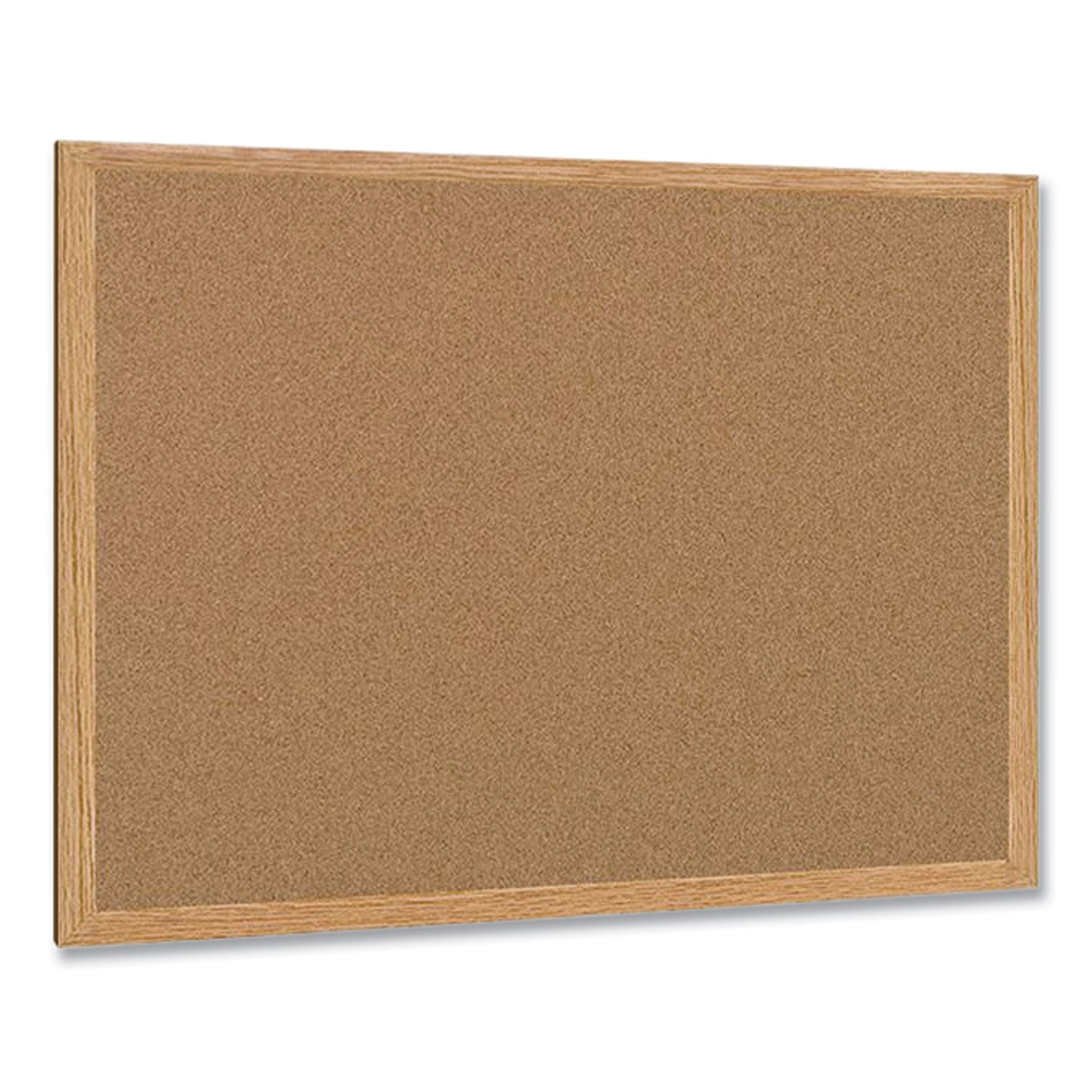 Earth Cork Board, 36 x 24, Tan Surface, Oak Wood Frame