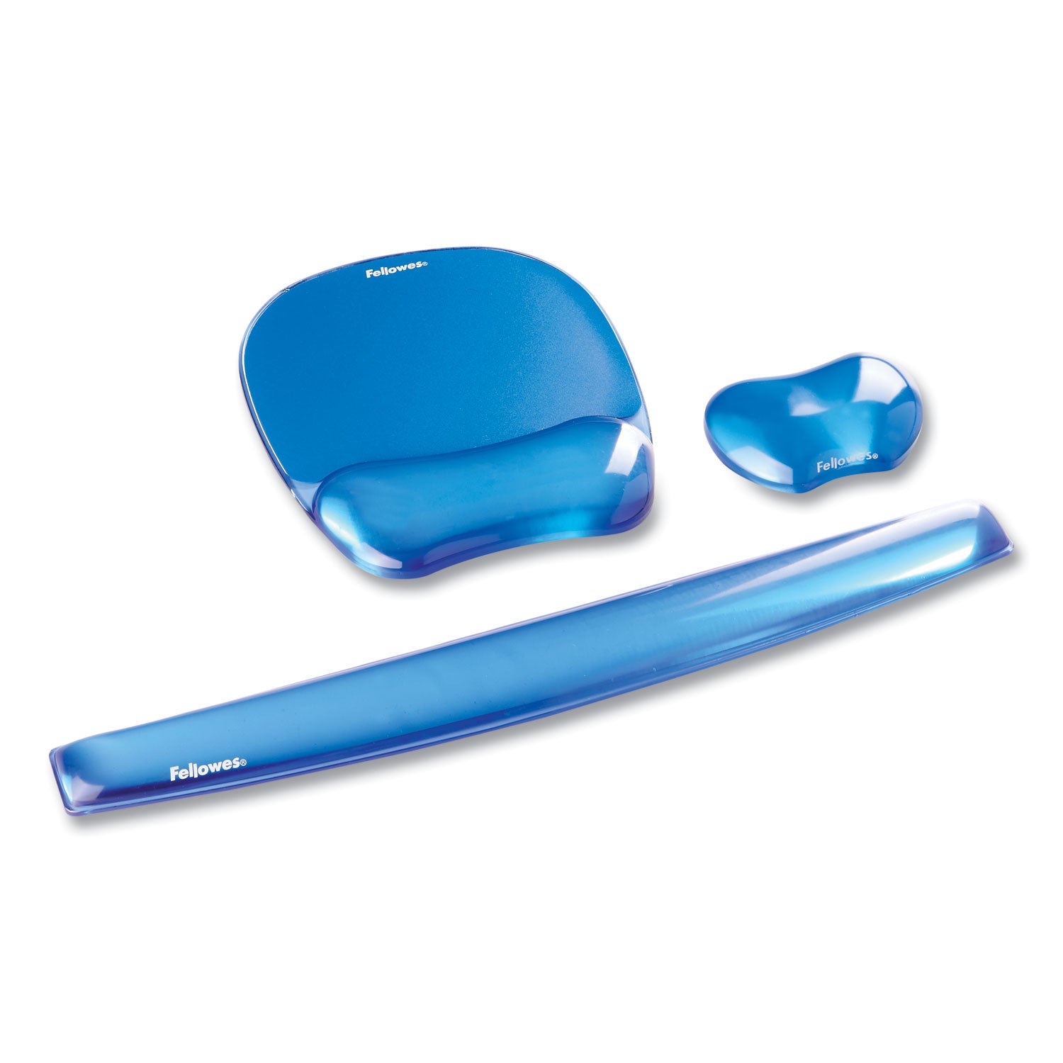 Gel Crystals Keyboard Wrist Rest, 18.5 x 2.25, Blue - 