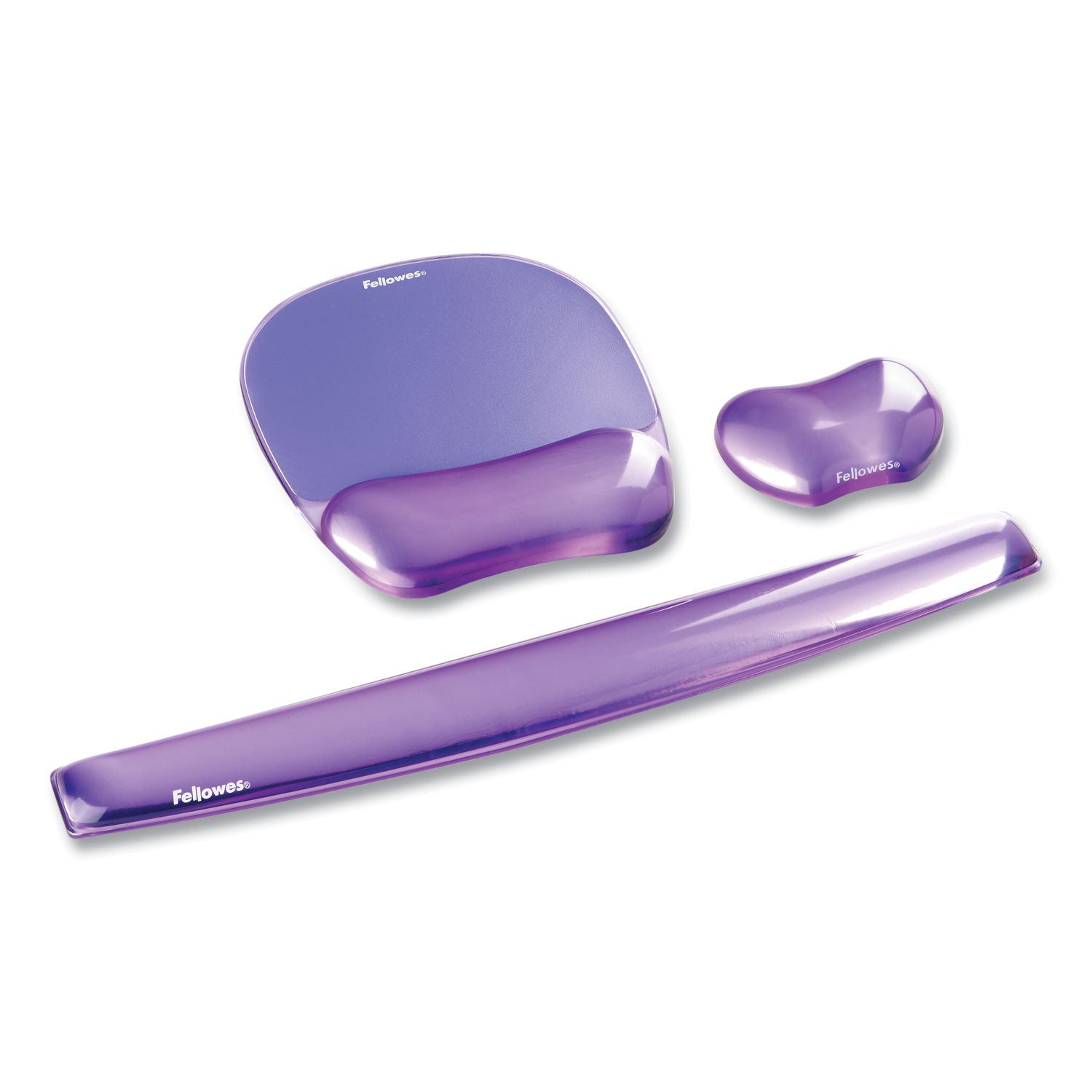 Gel Crystals Keyboard Wrist Rest, 18.5 x 2.25, Purple - 