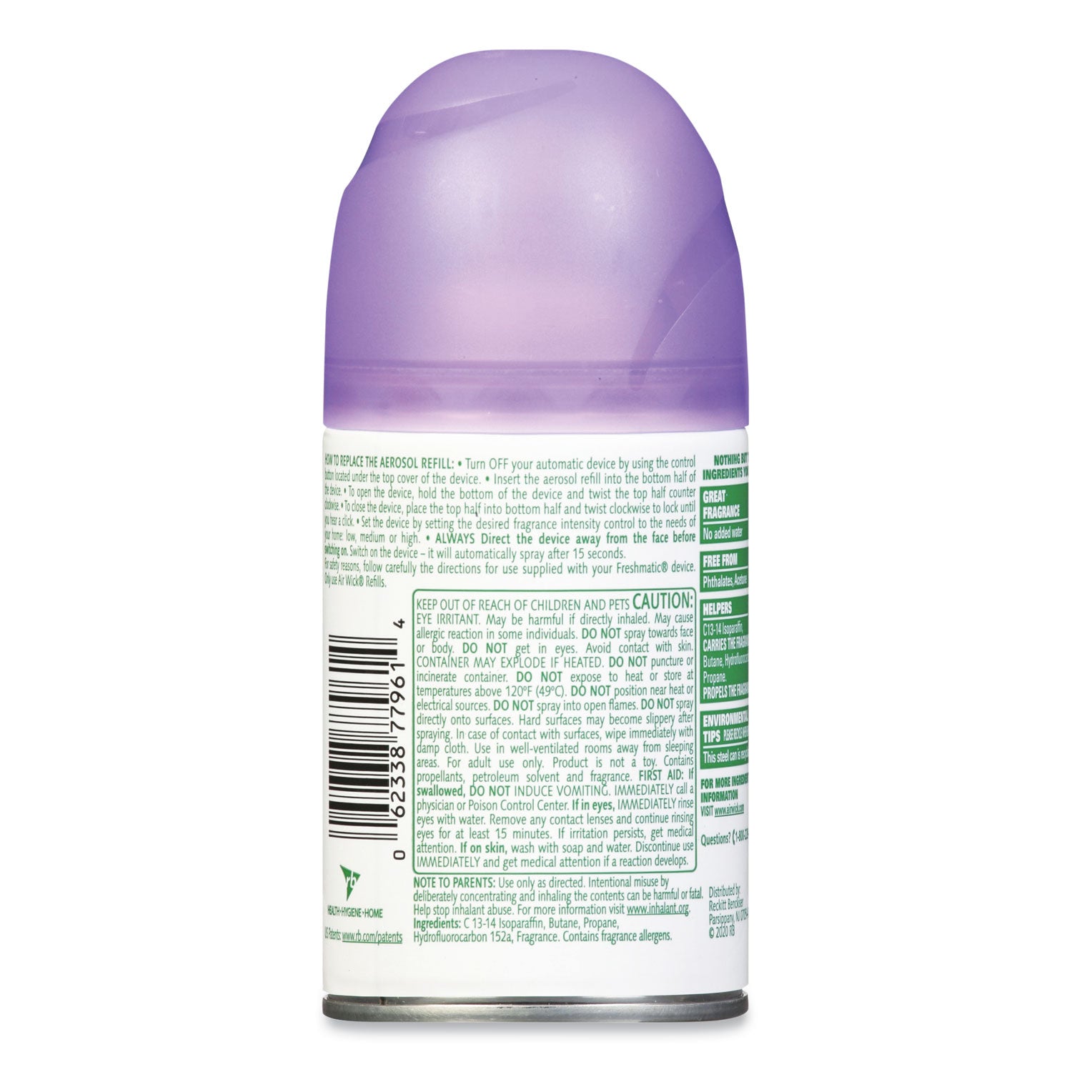 Freshmatic Ultra Automatic Spray Refill, Lavender/Chamomile, 5.89 oz Aerosol Spray, 6/Carton - 3