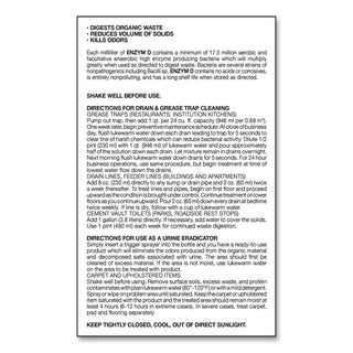 Enzym D Digester Deodorant, Mint, 1 gal, Bottle, 4/Carton