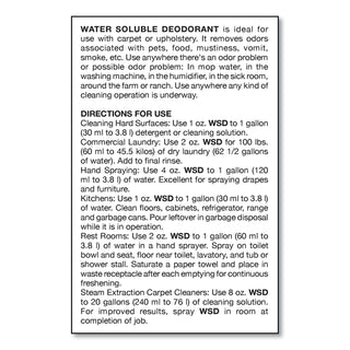 Water-Soluble Deodorant, Mountain Air, 1 gal Bottle, 4/Carton