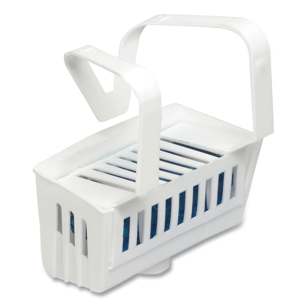 Non-Para Toilet Bowl Block, Lasts 30 Days, Evergreen Scent, White, 12/Box