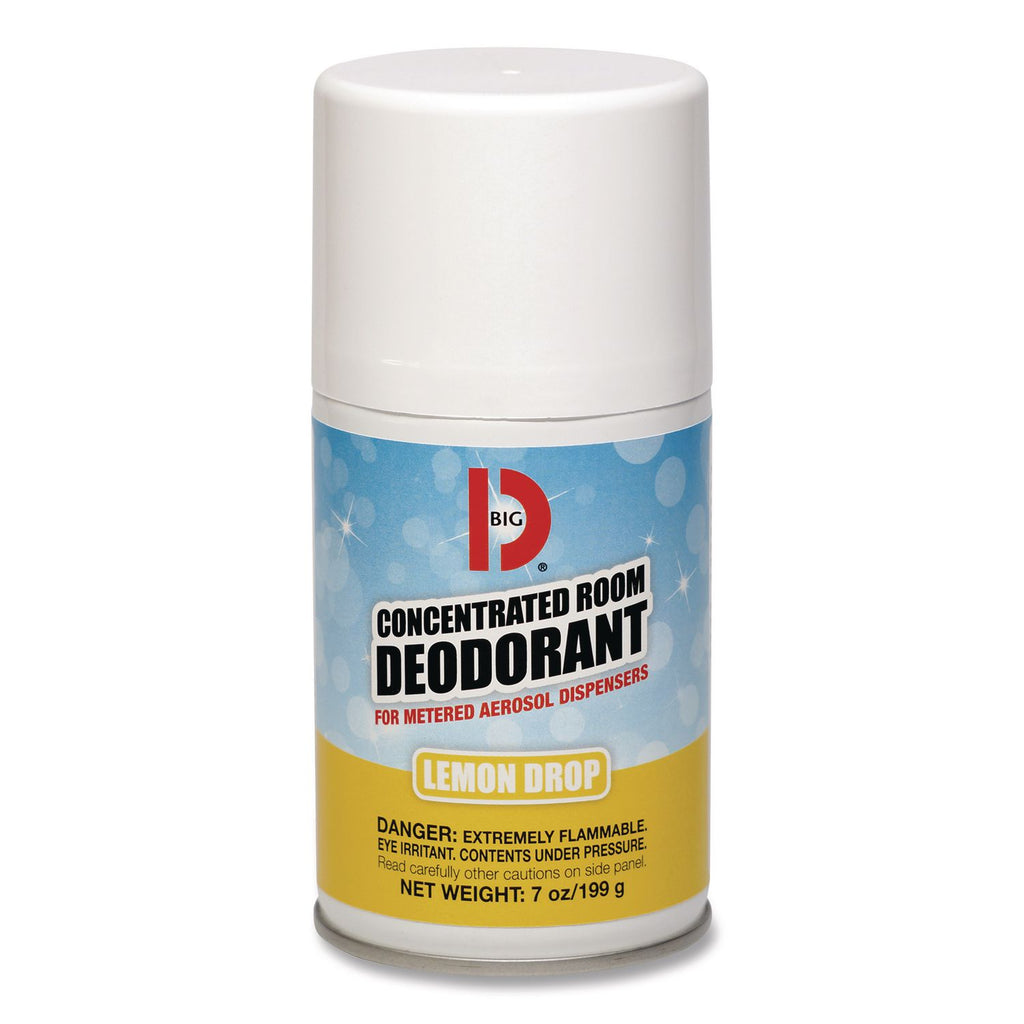 Metered Concentrated Room Deodorant, Lemon Scent, 7 oz Aerosol Spray, 12/Carton