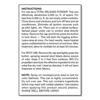 Odor Control Fogger, Original Scent, 5 oz Aerosol Spray, 12/Carton