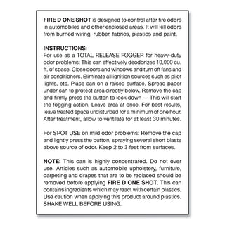 Fire D One Shot Aerosol, 5 oz Aerosol Spray, 12/Carton