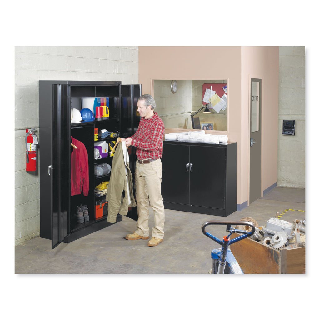 Assembled Jumbo Steel Storage Cabinet, 48w x 24d x 78h, Light Gray - 