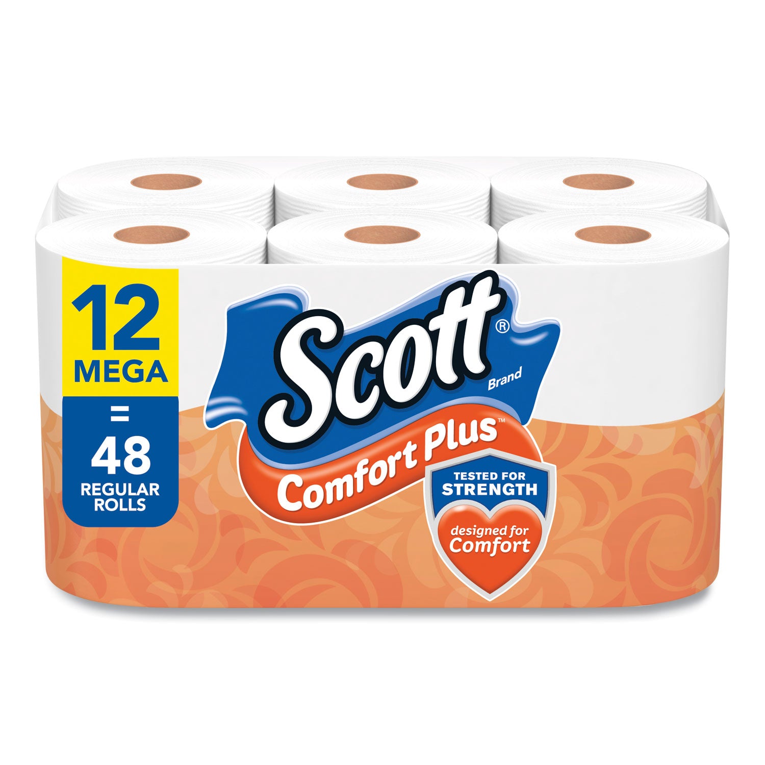 comfortplus-toilet-paper-mega-roll-septic-safe-1-ply-white-425-sheets-roll-12-rolls-pack_kcc54245 - 1