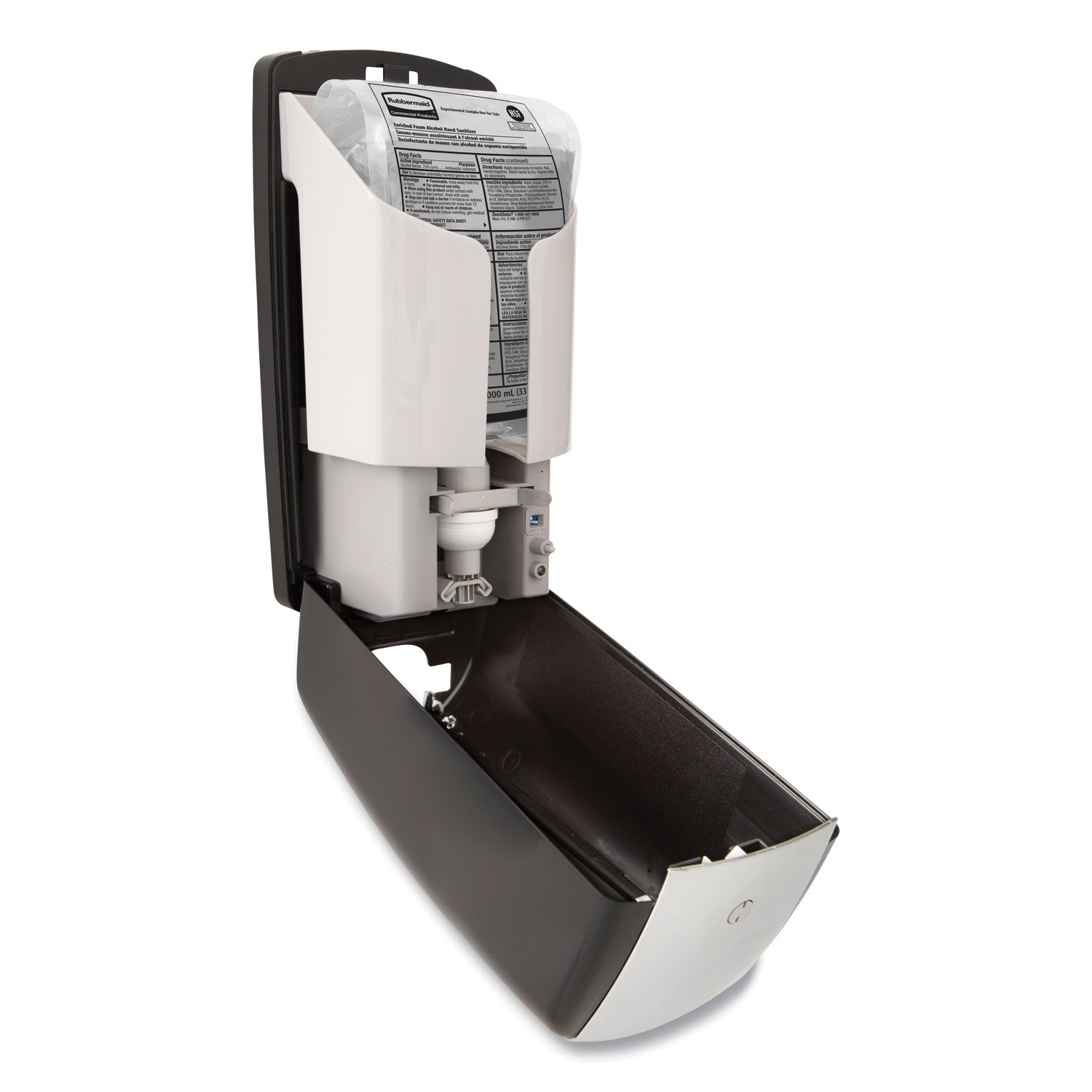 AutoFoam Touch-Free Dispenser, 1,100 mL, 5.2 x 5.25 x 10.9, Black/Chrome - 