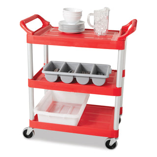 Cutlery Bin, 4 Compartments, Plastic, 11.5 x 21.25 x 3.75, Plastic, Gray