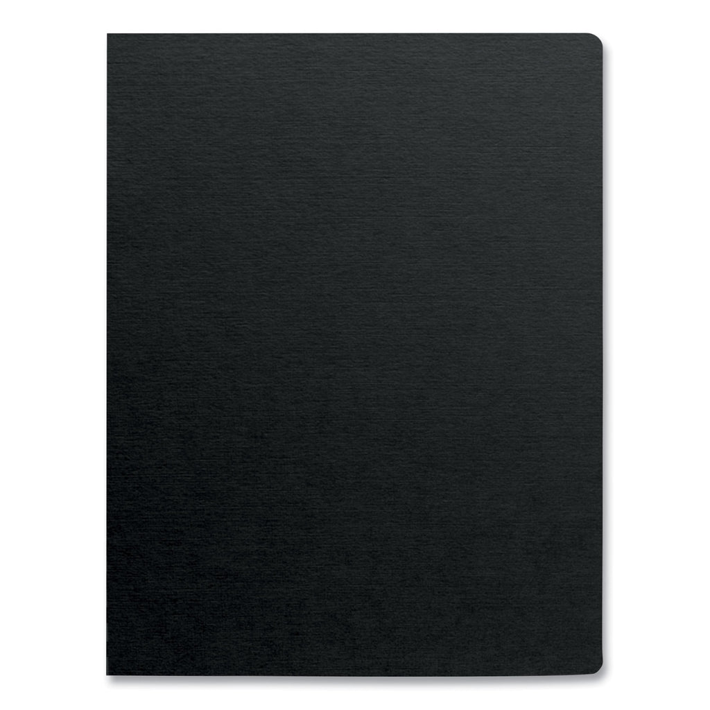 Futura Presentation Covers for Binding Systems, Opaque Black, 11.25 x 8.75, Unpunched, 25/Pack - 
