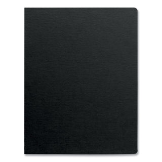 Futura Presentation Covers for Binding Systems, Opaque Black, 11.25 x 8.75, Unpunched, 25/Pack - 
