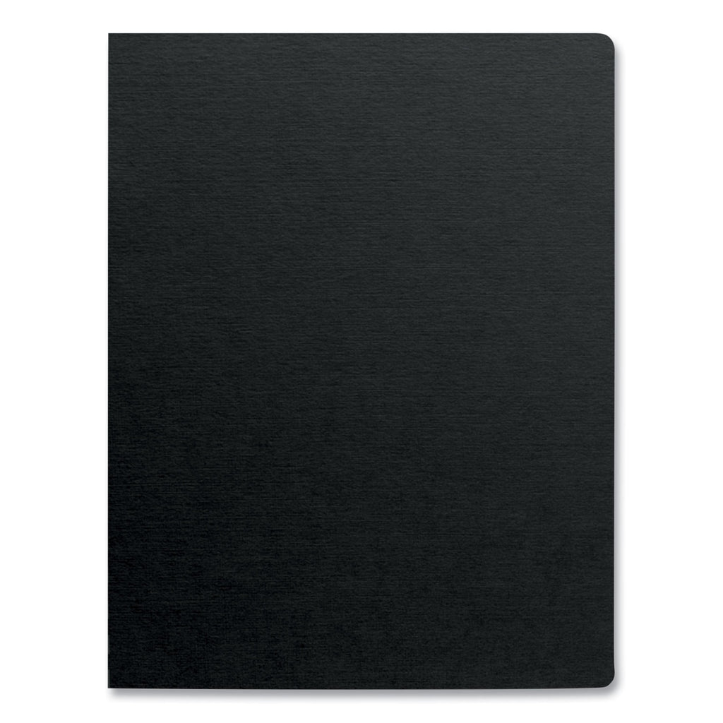 Futura Presentation Covers for Binding Systems, Opaque Black, 11 x 8.5, Unpunched, 25/Pack - 