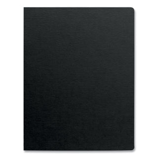 Futura Presentation Covers for Binding Systems, Opaque Black, 11 x 8.5, Unpunched, 25/Pack - 