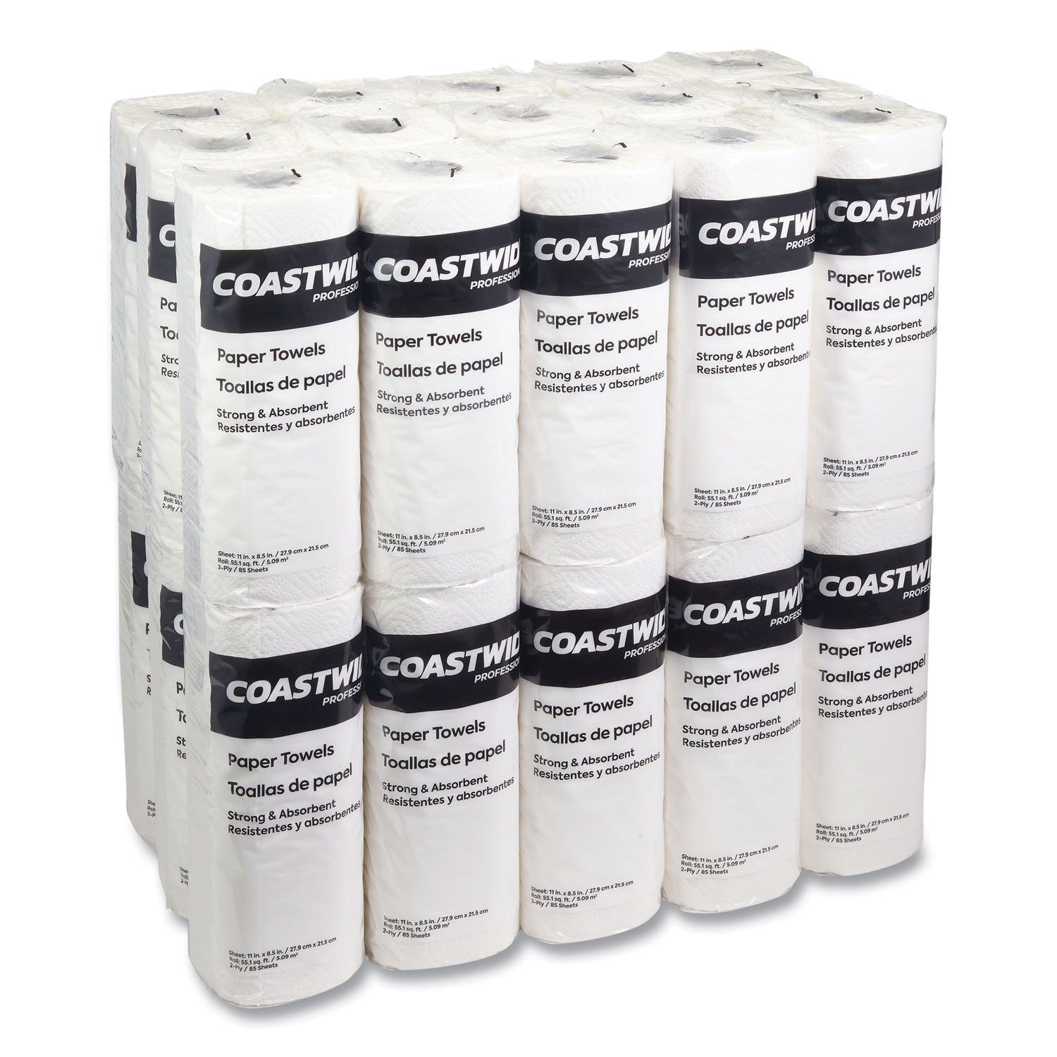 kitchen-roll-paper-towels-2-ply-11-x-85-white-85-sheets-roll-30-rolls-carton_cwz21810ct - 2