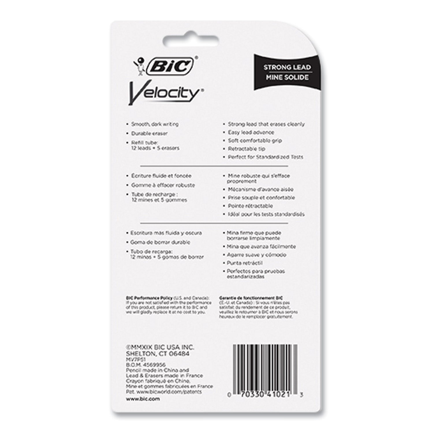 Velocity Original Mechanical Pencil, 0.9 mm, HB (#2), Black Lead, Assorted Barrel Colors, 5/Pack