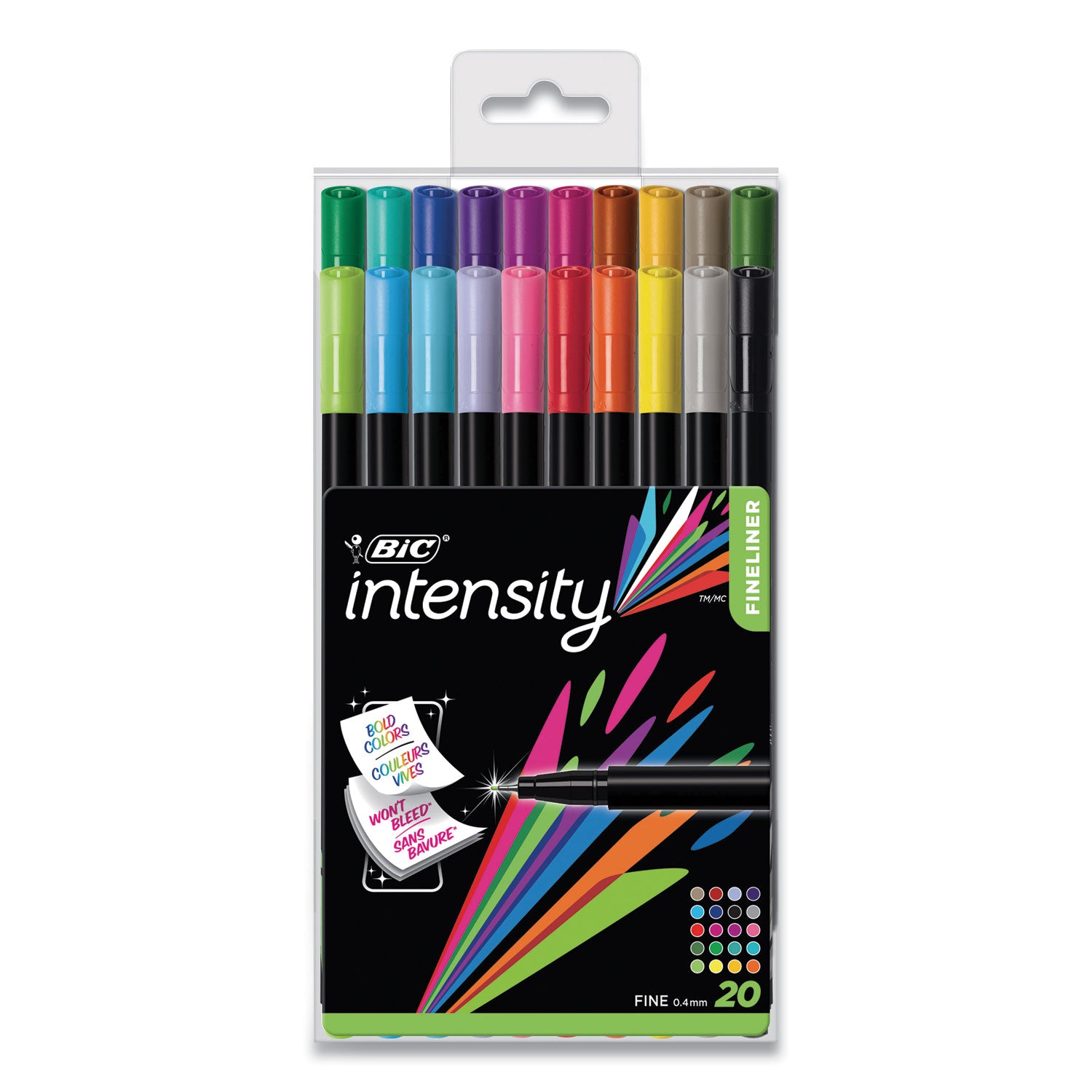intensity-porous-point-pen-stick-fine-04-mm-assorted-ink-and-barrel-colors-20-pack_bicbcfpa201ast - 1