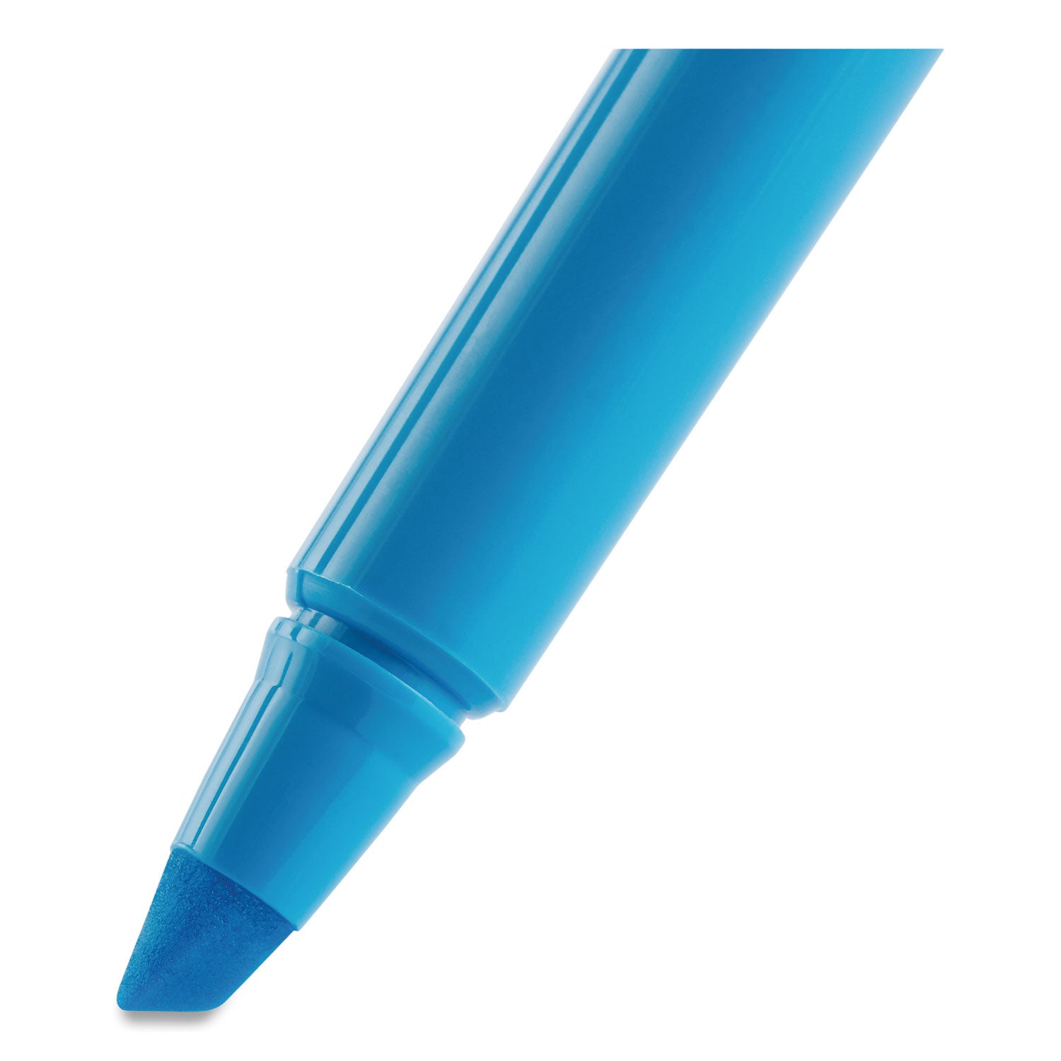 Brite Liner Highlighter, Fluorescent Blue Ink, Chisel Tip, Blue/Black Barrel, Dozen - 