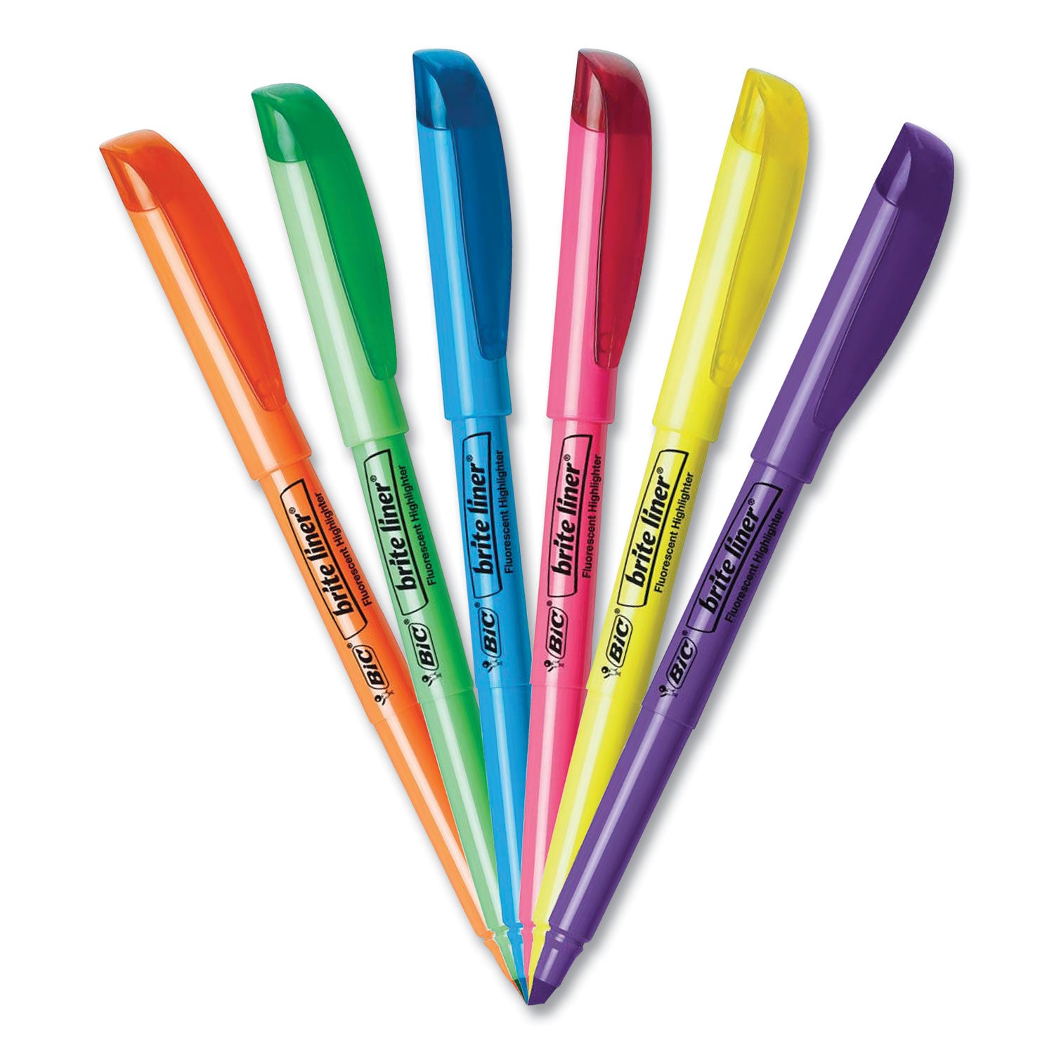 Brite Liner Highlighter, Fluorescent Yellow Ink, Chisel Tip, Yellow/Black Barrel, Dozen