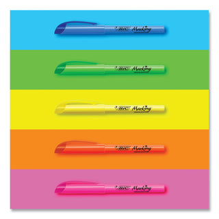 Brite Liner Highlighter, Fluorescent Yellow Ink, Chisel Tip, Yellow/Black Barrel, Dozen
