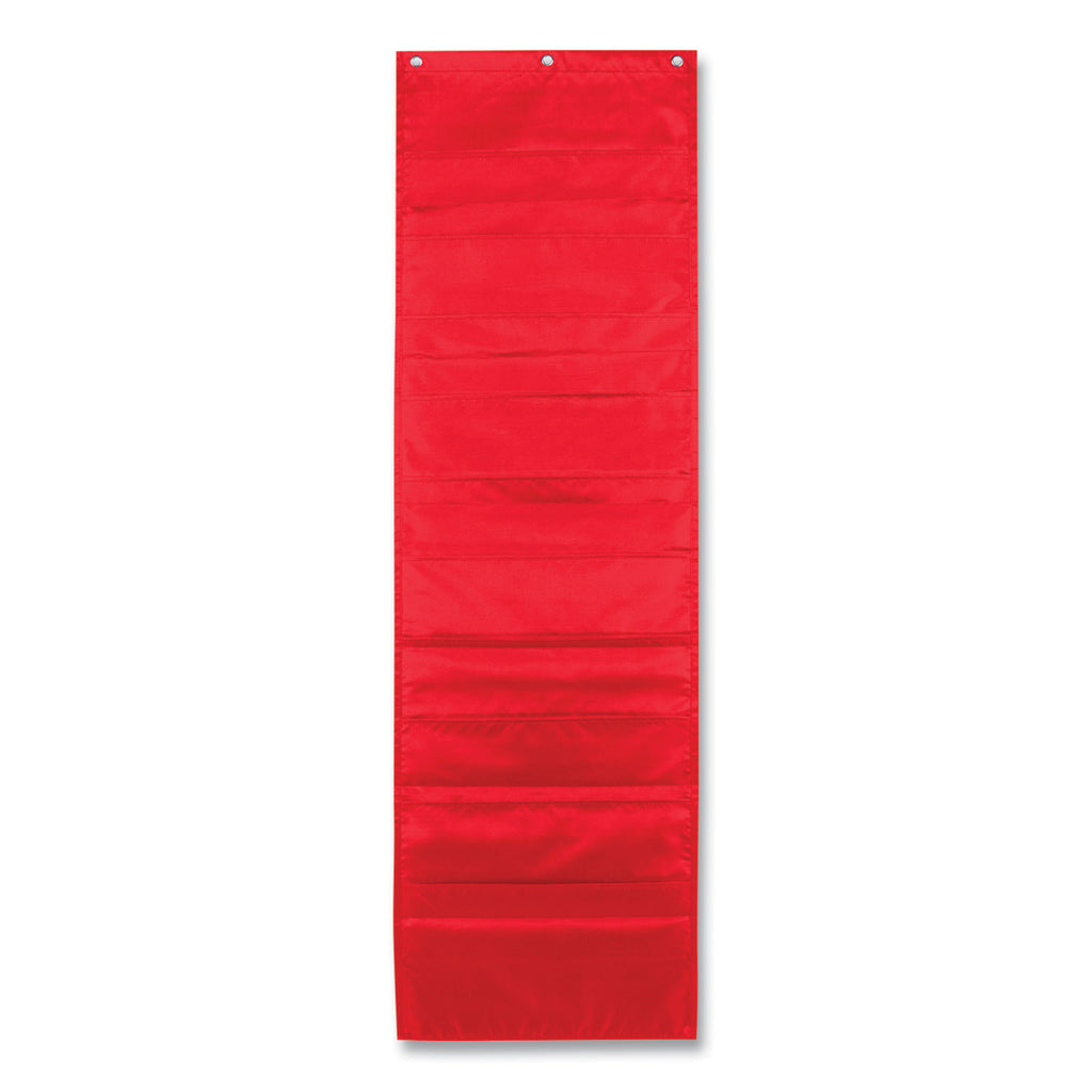 storage-pocket-chart-10-pockets-hanger-grommets-14-x-47-red_cdpcd5653 - 2