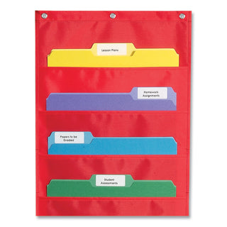 storage-pocket-chart-10-pockets-hanger-grommets-14-x-47-red_cdpcd5653 - 3