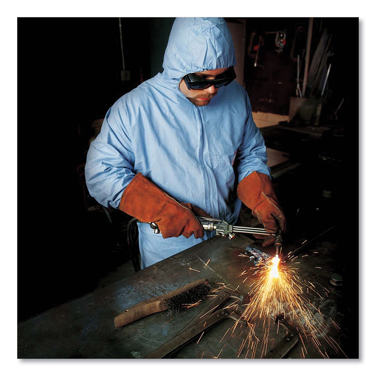 a65-zipper-front-flame-resistant-hooded-coveralls-elastic-wrist-and-ankles-x-large-blue-25-carton_kcc45324 - 3