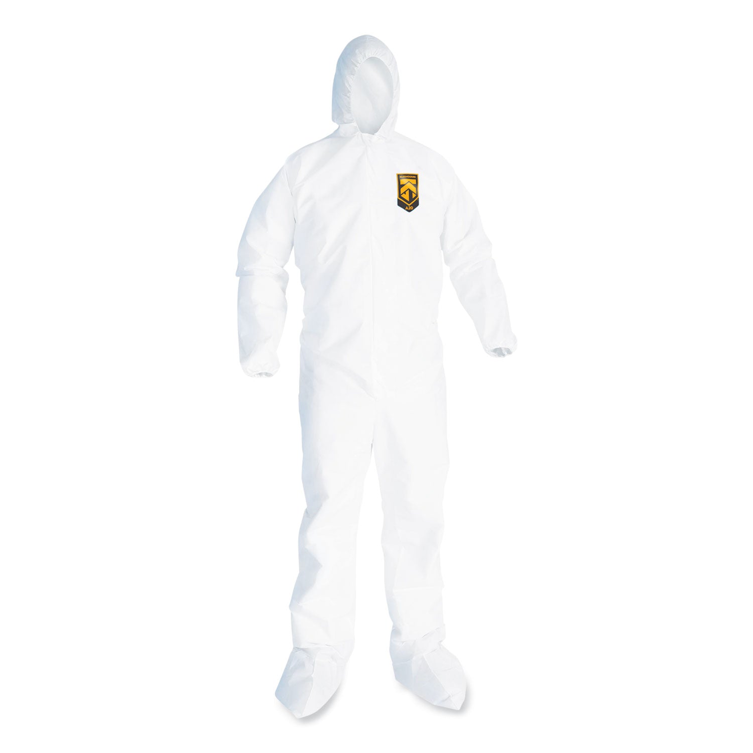 a20-breathable-particle-protection-coveralls-elastic-back-hood-and-boots-large-white-24-carton_kcc49123 - 1