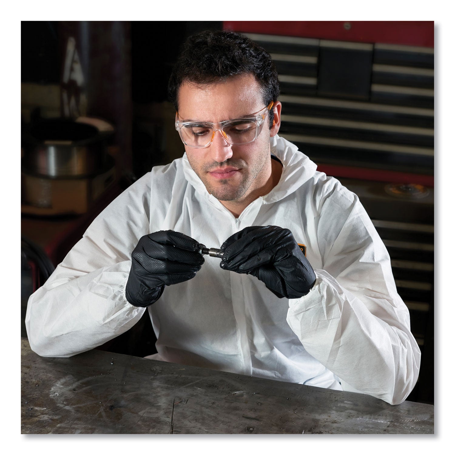 a20-breathable-particle-protection-coveralls-elastic-back-hood-and-boots-4x-large-white-20-carton_kcc49127 - 3