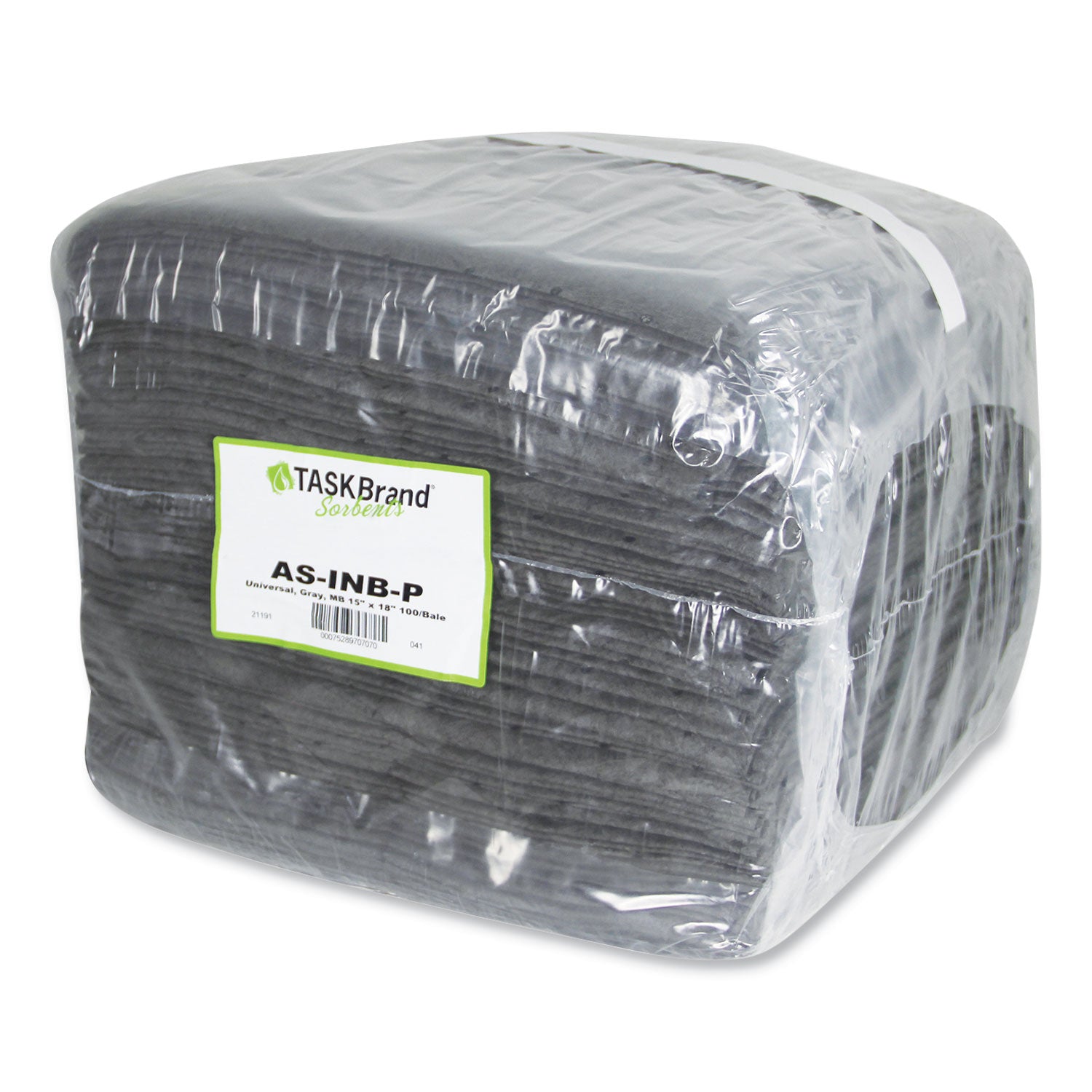 TASKBrand All Sorb Industrial Sorbent Pad, 0.24 gal, 15 x 18, 100/Carton