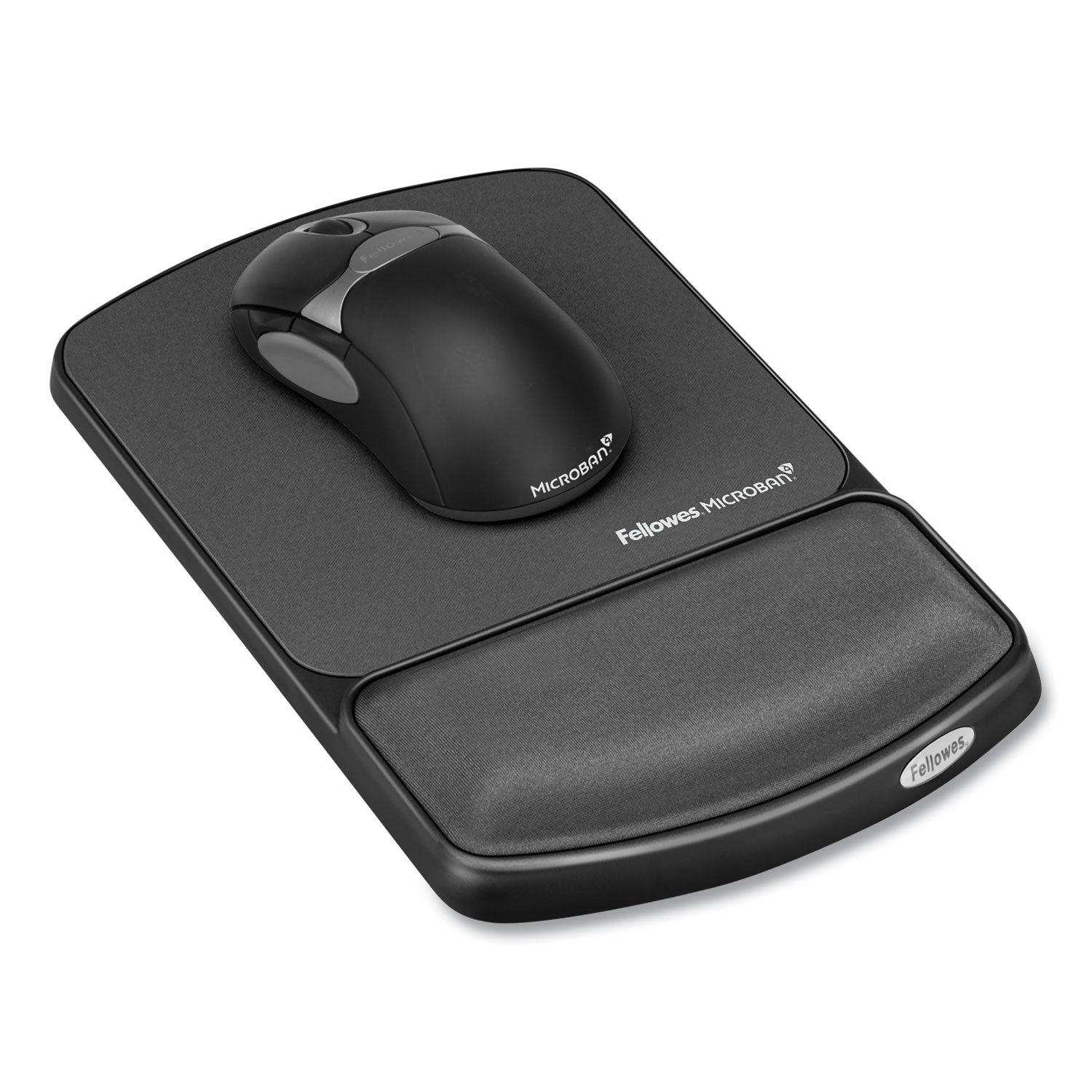 Mouse Pad with Wrist Support with Microban Protection, 6.75 x 10.12, Graphite - 