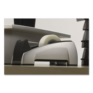 Office Suites Desktop Tape Dispenser, Heavy Base, 1" Core, Plastic, Black/Silver - 