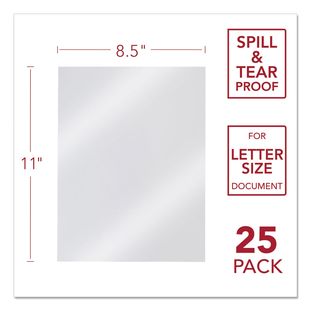 Design View Poly Presentation Covers for Binding Systems, Frost, 11 x 8.5, Unpunched, 25/Pack