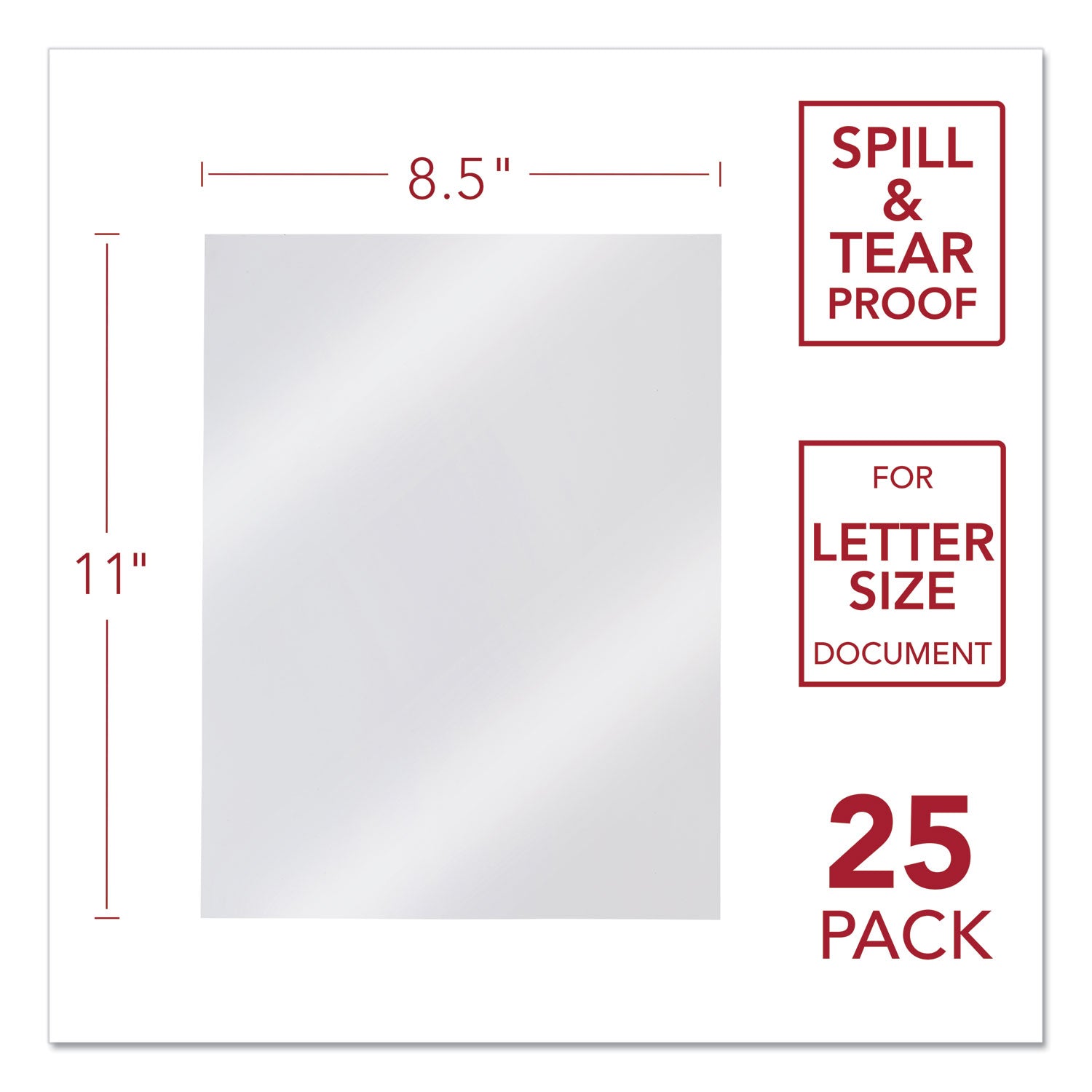 Design View Poly Presentation Covers for Binding Systems, Frost, 11 x 8.5, Unpunched, 25/Pack
