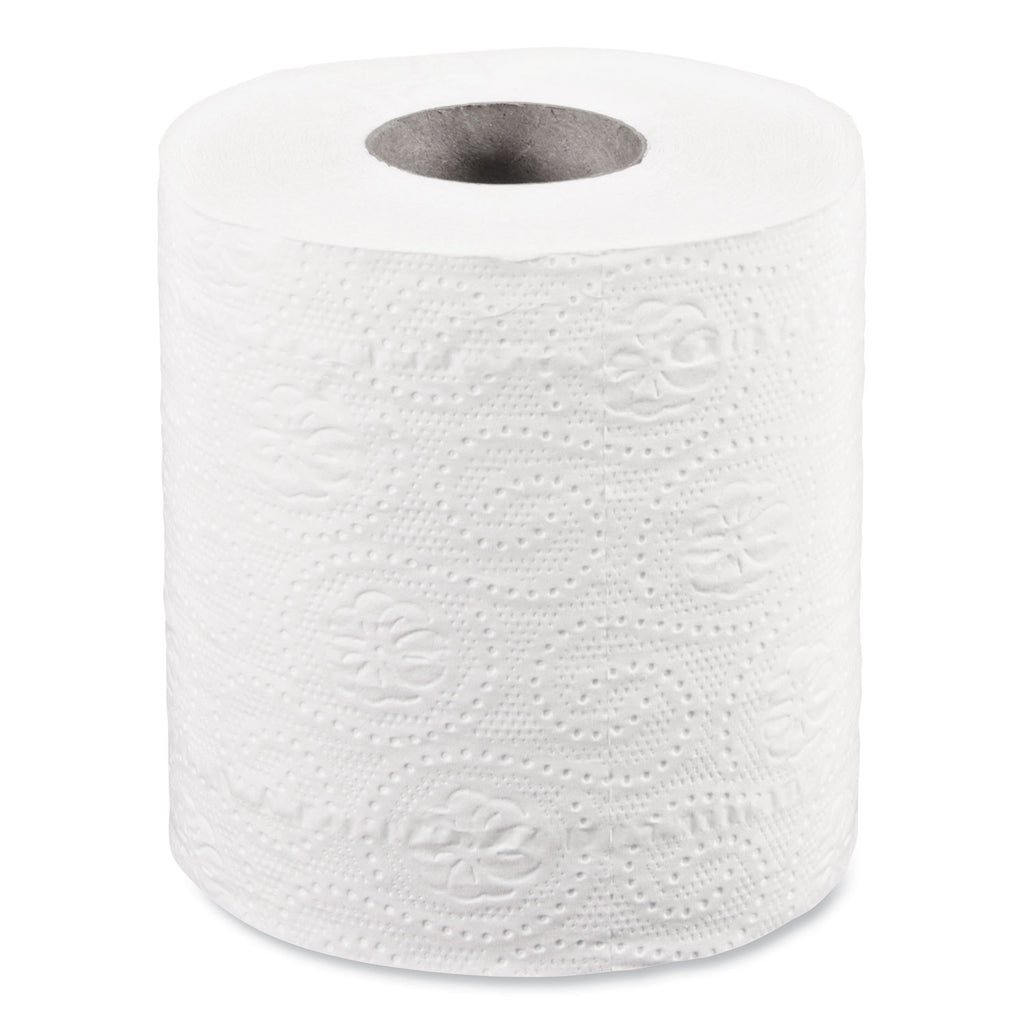 Bath Tissue, Septic Safe, Individually Wrapped Rolls, 2-Ply, White, 500 Sheets/Roll, 48 Rolls/Carton - 