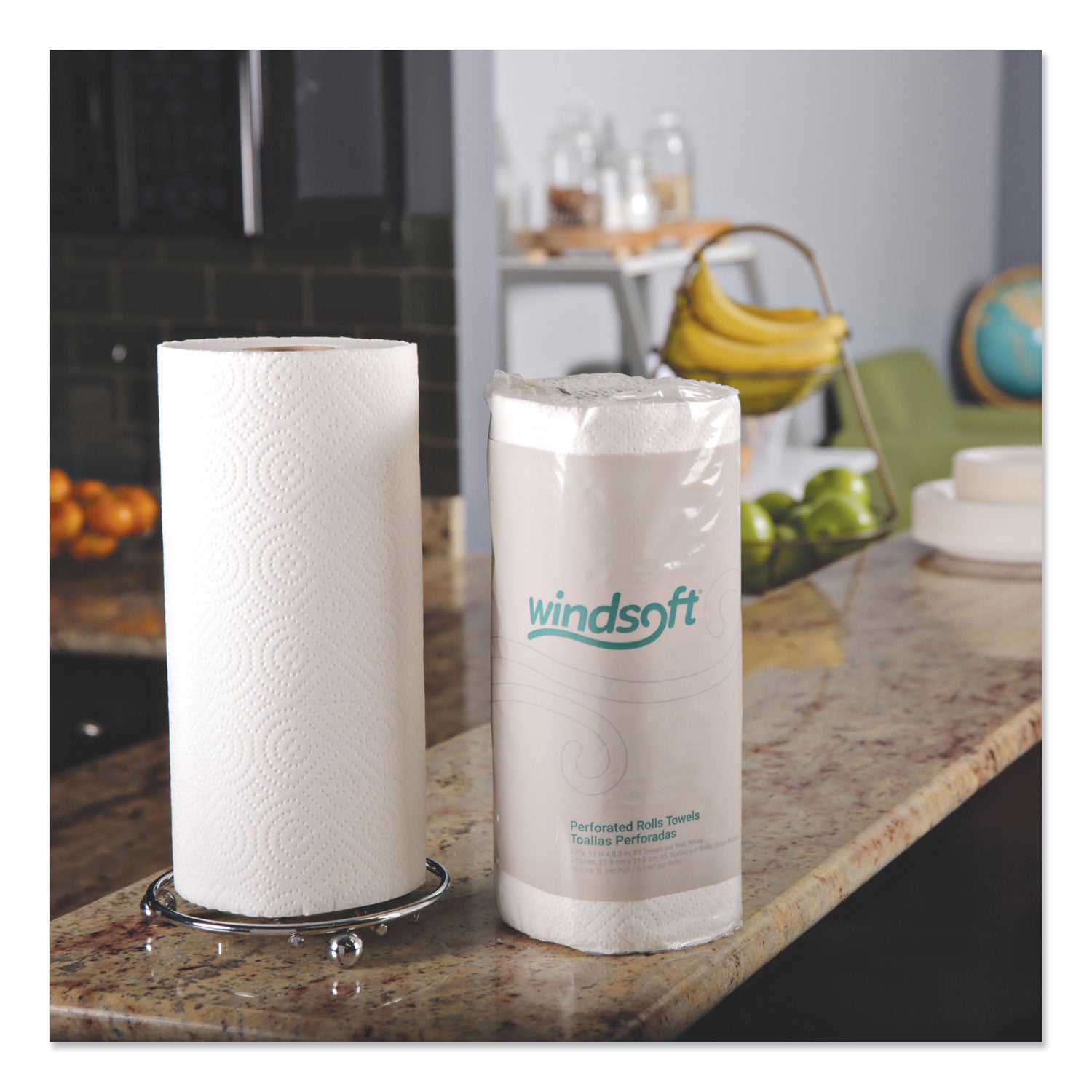 Kitchen Roll Towels, 2-Ply, 11 x 8.5, White, 85/Roll - 