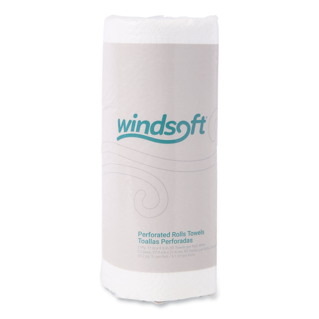 Kitchen Roll Towels, 2-Ply, 11 x 8.5, White, 85/Roll, 30 Rolls/Carton - 1