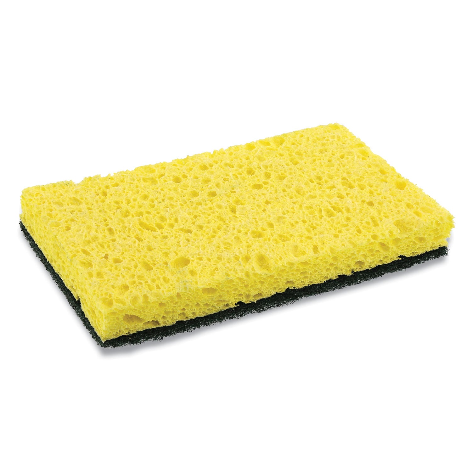 heavy-duty-scrubbing-sponge-35-x-6-085-thick-yellow-green-20-carton_rpps740c20 - 1