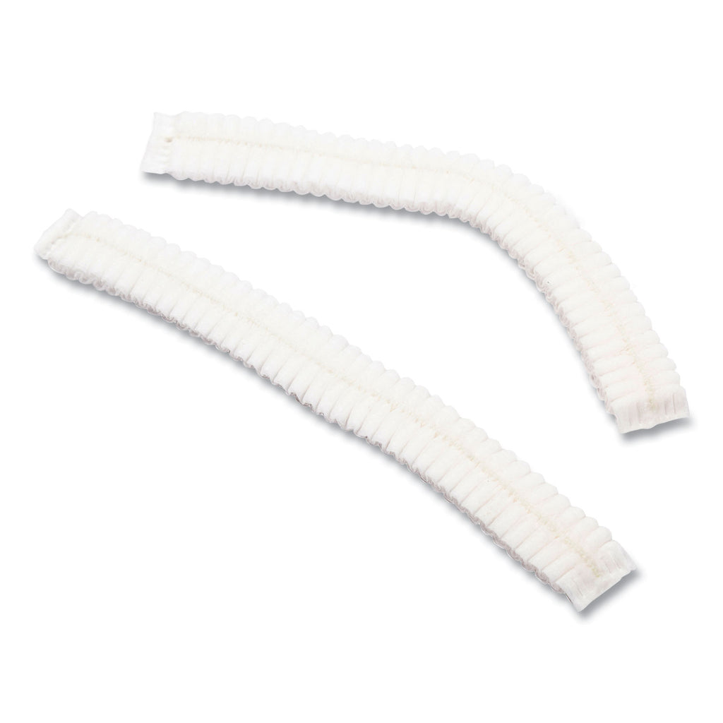 Latex-Free Operating Room Cap, Pleated, Polypropylene, 21", White, 100 Caps/Pack, 10 Packs/Carton