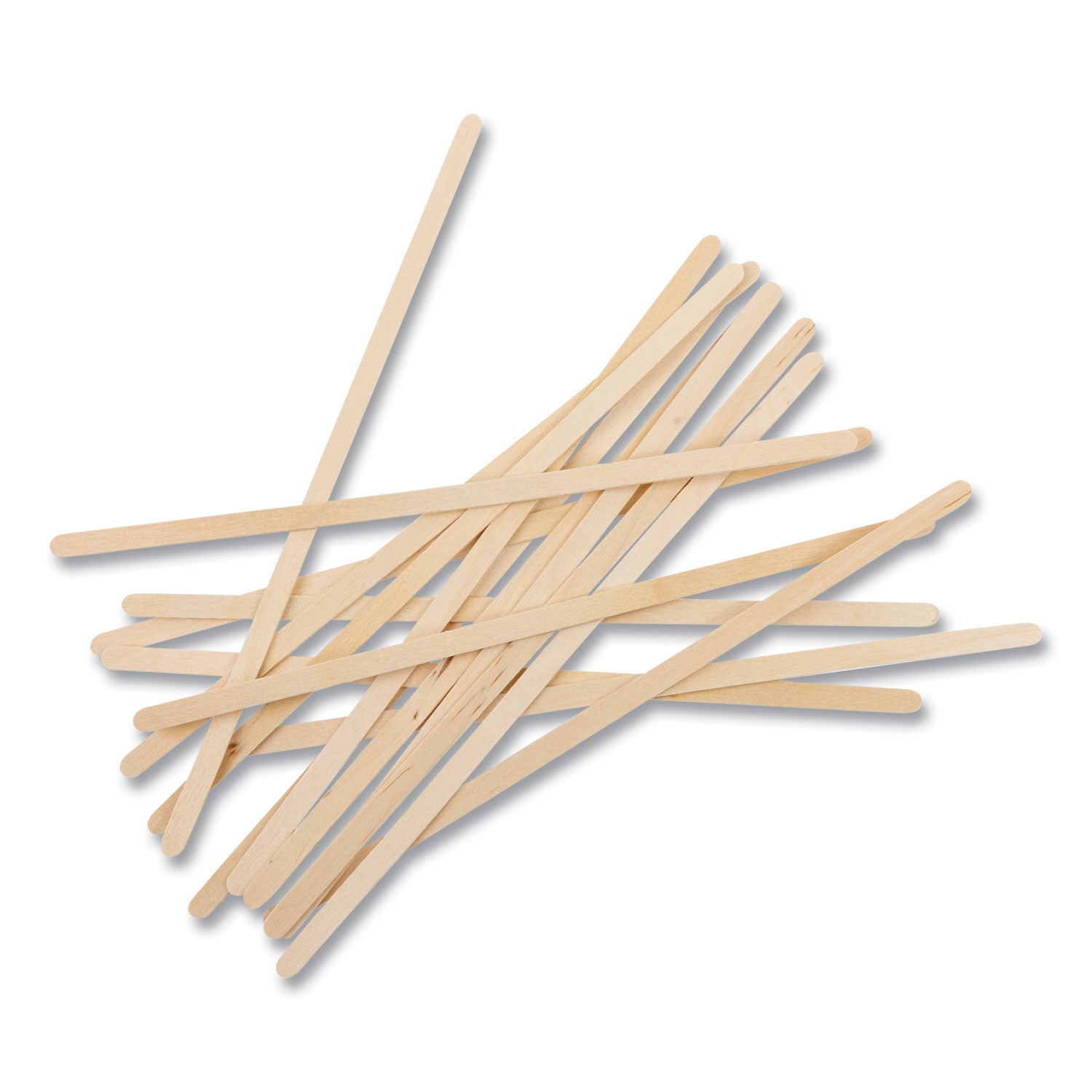 Wood Coffee Stirrers, 7.5" Long, 500/Box, 10 Boxes/Carton - 