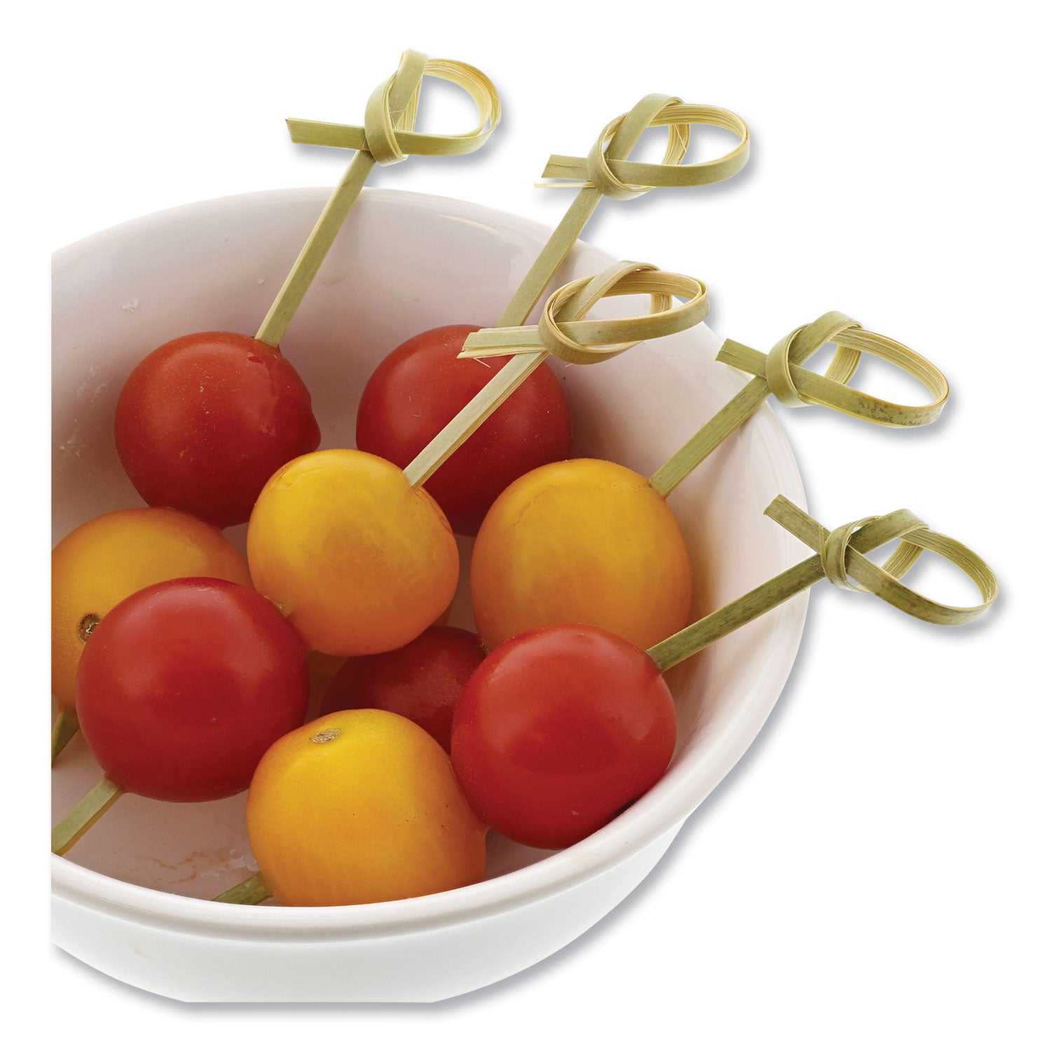 Knotted Bamboo Pick, Natural, 4", 100 Pack, 10 Packs/Carton